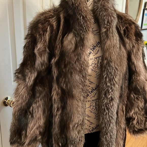 Raccoon fur coat S/M - Picture 2 of 16
